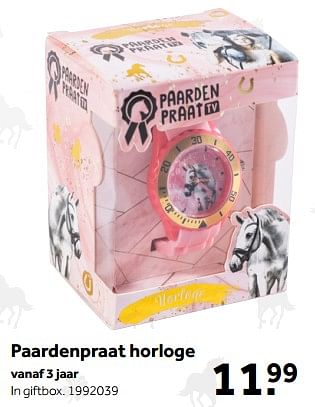 Aanbiedingen Paardenpraat horloge - Huismerk - Intertoys - Geldig van 01/10/2022 tot 05/12/2022 bij Intertoys