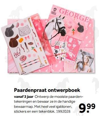 Aanbiedingen Paardenpraat ontwerpboek - Huismerk - Intertoys - Geldig van 01/10/2022 tot 05/12/2022 bij Intertoys