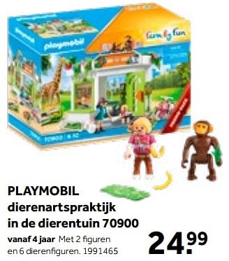 Aanbiedingen Playmobil dierenartspraktijk in de dierentuin 70900 - Playmobil - Geldig van 01/10/2022 tot 05/12/2022 bij Intertoys