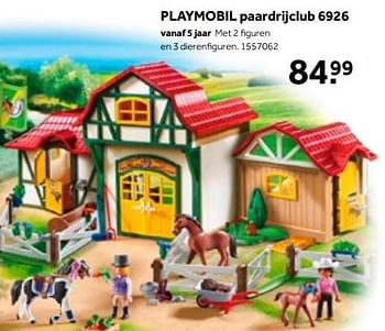 Aanbiedingen Playmobil paardrijclub 6926 - Playmobil - Geldig van 01/10/2022 tot 05/12/2022 bij Intertoys