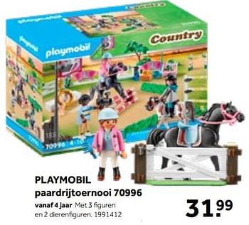 Aanbiedingen Playmobil paardrijtoernooi 70996 - Playmobil - Geldig van 01/10/2022 tot 05/12/2022 bij Intertoys