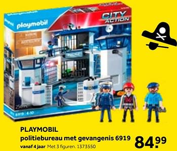 Aanbiedingen Playmobil politiebureau met gevangenis 6919 - Playmobil - Geldig van 01/10/2022 tot 05/12/2022 bij Intertoys