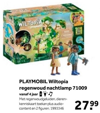 Aanbiedingen Playmobil wiltopia regenwoud nachtlamp 71009 - Playmobil - Geldig van 01/10/2022 tot 05/12/2022 bij Intertoys