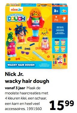 Aanbiedingen Nick jr. wacky hair dough - Nick Jr. - Geldig van 01/10/2022 tot 05/12/2022 bij Intertoys