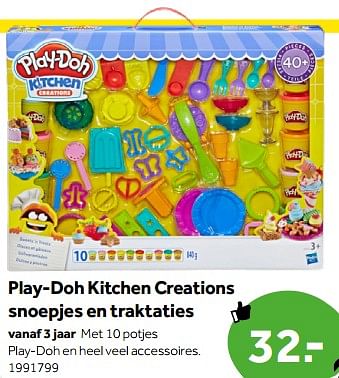 Aanbiedingen Play-doh kitchen creations snoepjes en traktaties - Play-Doh - Geldig van 01/10/2022 tot 05/12/2022 bij Intertoys