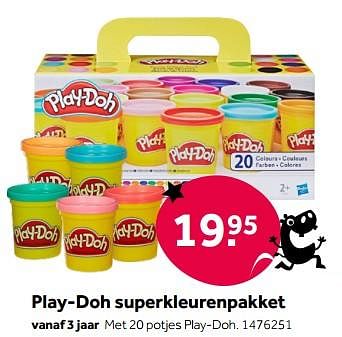 Aanbiedingen Play-doh superkleurenpakket - Play-Doh - Geldig van 01/10/2022 tot 05/12/2022 bij Intertoys