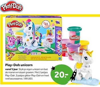 Aanbiedingen Play-doh unicorn - Play-Doh - Geldig van 01/10/2022 tot 05/12/2022 bij Intertoys