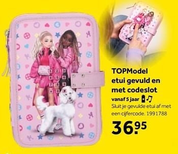 Aanbiedingen Topmodel etui gevuld en met codeslot - Top Model - Geldig van 01/10/2022 tot 05/12/2022 bij Intertoys