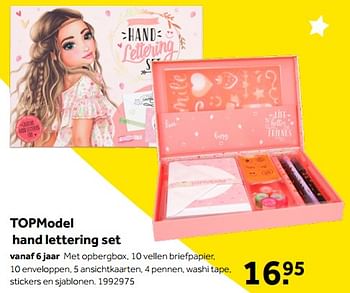 Aanbiedingen Topmodel hand lettering set - Top Model - Geldig van 01/10/2022 tot 05/12/2022 bij Intertoys