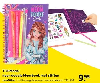 Aanbiedingen Topmodel neon doodle kleurboek met stiften - Top Model - Geldig van 01/10/2022 tot 05/12/2022 bij Intertoys