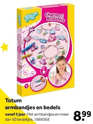 Aanbiedingen Totum armbandjes en bedels - Totum - Geldig van 01/10/2022 tot 05/12/2022 bij Intertoys