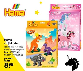 Aanbiedingen Hama strijkkralen dino - Hama - Geldig van 01/10/2022 tot 05/12/2022 bij Intertoys