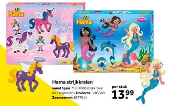 Aanbiedingen Hama strijkkralen unicorns - Hama - Geldig van 01/10/2022 tot 05/12/2022 bij Intertoys