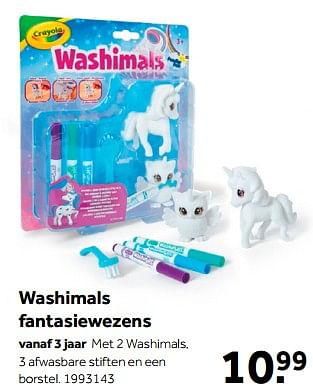 Aanbiedingen Washimals fantasiewezens - Crayola - Geldig van 01/10/2022 tot 05/12/2022 bij Intertoys