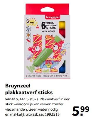 Aanbiedingen Bruynzeel plakkaatverf sticks - Bruynzeel - Geldig van 01/10/2022 tot 05/12/2022 bij Intertoys