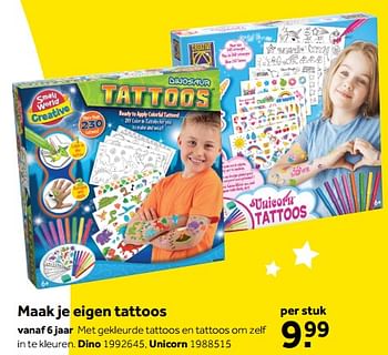 Aanbiedingen Maak je eigen tattoos - Huismerk - Intertoys - Geldig van 01/10/2022 tot 05/12/2022 bij Intertoys