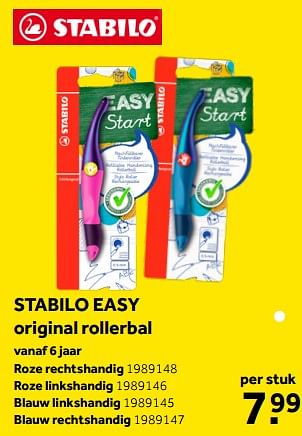 Aanbiedingen Stabilo easy original rollerbal - Stabilo - Geldig van 01/10/2022 tot 05/12/2022 bij Intertoys