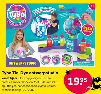 Aanbiedingen Tybo tie-dye ontwerpstudio - Tybo - Geldig van 01/10/2022 tot 05/12/2022 bij Intertoys