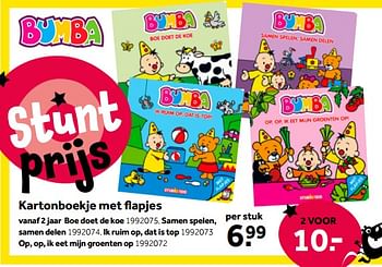 Aanbiedingen Kartonboekje met flapjes - Huismerk - Intertoys - Geldig van 01/10/2022 tot 05/12/2022 bij Intertoys