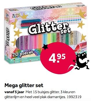 Aanbiedingen Mega glitter set - Grafix - Geldig van 01/10/2022 tot 05/12/2022 bij Intertoys