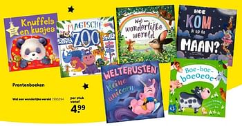 Aanbiedingen Prentenboeken wat een wonderlijke wereld - Huismerk - Intertoys - Geldig van 01/10/2022 tot 05/12/2022 bij Intertoys