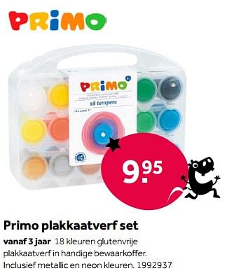 Aanbiedingen Primo plakkaatverf set - Primo - Geldig van 01/10/2022 tot 05/12/2022 bij Intertoys