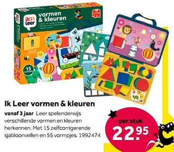 Aanbiedingen Ik leer vormen + kleuren - Jumbo - Geldig van 01/10/2022 tot 05/12/2022 bij Intertoys