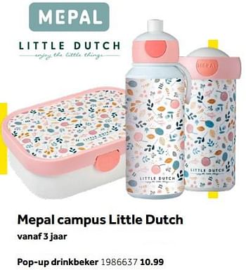 Aanbiedingen Mepal campus little dutch pop-up drinkbeker - Mepal - Geldig van 01/10/2022 tot 05/12/2022 bij Intertoys