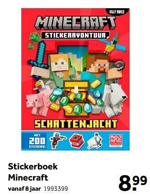 Aanbiedingen Stickerboek minecraft - Huismerk - Intertoys - Geldig van 01/10/2022 tot 05/12/2022 bij Intertoys