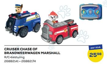 Aanbiedingen Cruiser chase of brandweerwagen marshall - Spin Master - Geldig van 21/10/2022 tot 07/12/2022 bij Supra Bazar