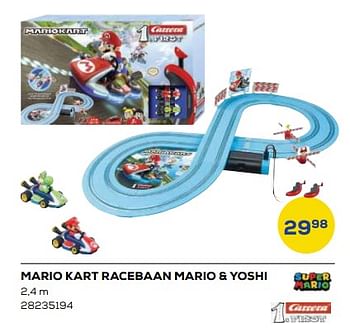 Aanbiedingen Mario kart racebaan mario + yoshi - Carrera - Geldig van 21/10/2022 tot 07/12/2022 bij Supra Bazar