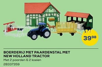 Aanbiedingen Boerderij met paardenstal met new holland tractor - Huismerk - Supra Bazar - Geldig van 21/10/2022 tot 07/12/2022 bij Supra Bazar