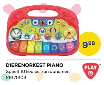 Aanbiedingen Dierenorkest piano - Play-Go - Geldig van 21/10/2022 tot 07/12/2022 bij Supra Bazar