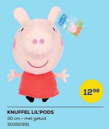 Aanbiedingen Knuffel lil’pods - Peppa  Pig - Geldig van 21/10/2022 tot 07/12/2022 bij Supra Bazar