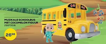 Aanbiedingen Muzikale schoolbus met cocomelon figuur - Cocomelon - Geldig van 21/10/2022 tot 07/12/2022 bij Supra Bazar