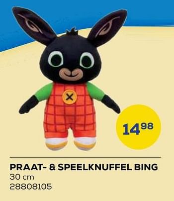 Aanbiedingen Praat- + speelknuffel bing - Bing - Geldig van 21/10/2022 tot 07/12/2022 bij Supra Bazar