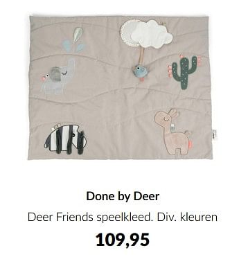 Aanbiedingen Done by deer deer friends speelkleed - Done by Deer - Geldig van 18/10/2022 tot 14/11/2022 bij Babypark