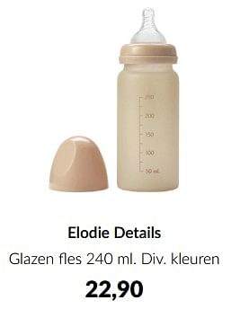 Aanbiedingen Elodie details glazen fles - Elodie Details - Geldig van 18/10/2022 tot 14/11/2022 bij Babypark
