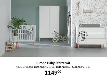 Aanbiedingen Europe baby sterre wit - Europe baby - Geldig van 18/10/2022 tot 14/11/2022 bij Babypark