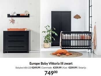 Aanbiedingen Europe baby vittoria iii zwart - Europe baby - Geldig van 18/10/2022 tot 14/11/2022 bij Babypark