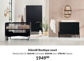 Aanbiedingen Kidsmill boutique zwart - Kidsmill - Geldig van 18/10/2022 tot 14/11/2022 bij Babypark