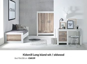Aanbiedingen Kidsmill long island wit - oldwood bed - Kidsmill - Geldig van 18/10/2022 tot 14/11/2022 bij Babypark
