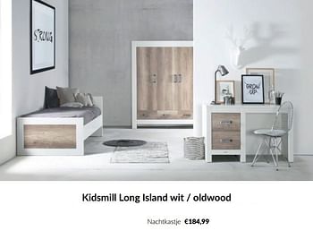 Aanbiedingen Kidsmill long island wit - oldwood nachtkastje - Kidsmill - Geldig van 18/10/2022 tot 14/11/2022 bij Babypark