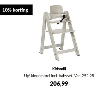 Aanbiedingen Kidsmill up! kinderstoel incl. babyset - Kidsmill - Geldig van 18/10/2022 tot 14/11/2022 bij Babypark