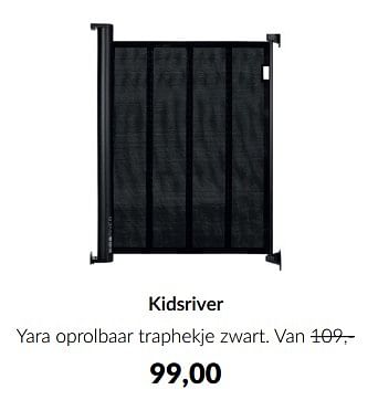 Aanbiedingen Kidsriver yara oprolbaar traphekje zwart - Kidsriver - Geldig van 18/10/2022 tot 14/11/2022 bij Babypark