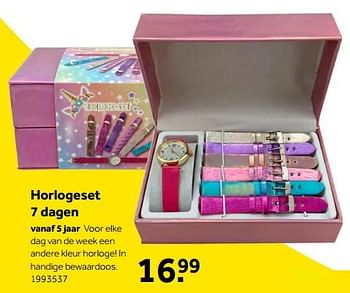 Aanbiedingen Horlogeset 7 dagen - Huismerk - Intertoys - Geldig van 01/10/2022 tot 05/12/2022 bij Intertoys