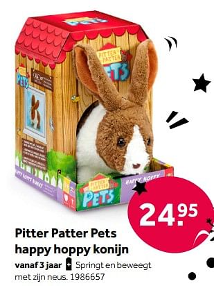 Aanbiedingen Pitter patter pets happy hoppy konijn - Addo - Geldig van 01/10/2022 tot 05/12/2022 bij Intertoys