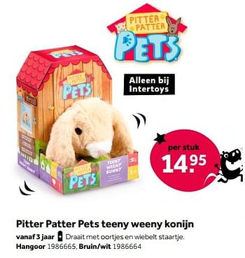 Aanbiedingen Pitter patter pets teeny weeny konijn - Addo - Geldig van 01/10/2022 tot 05/12/2022 bij Intertoys