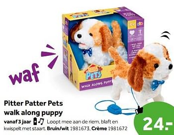 Aanbiedingen Pitter patter pets walk along puppy - Addo - Geldig van 01/10/2022 tot 05/12/2022 bij Intertoys