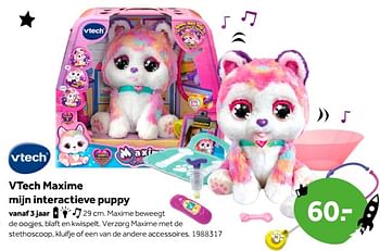 Aanbiedingen Vtech maxime mijn interactieve puppy - Vtech - Geldig van 01/10/2022 tot 05/12/2022 bij Intertoys